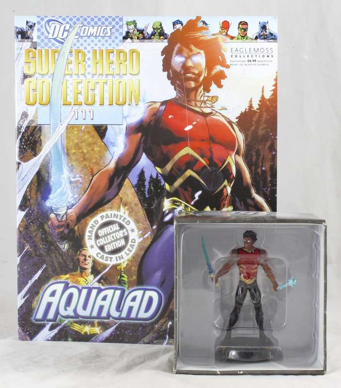 DC comics - lead, hand painted figurine with book - Aqualad #111