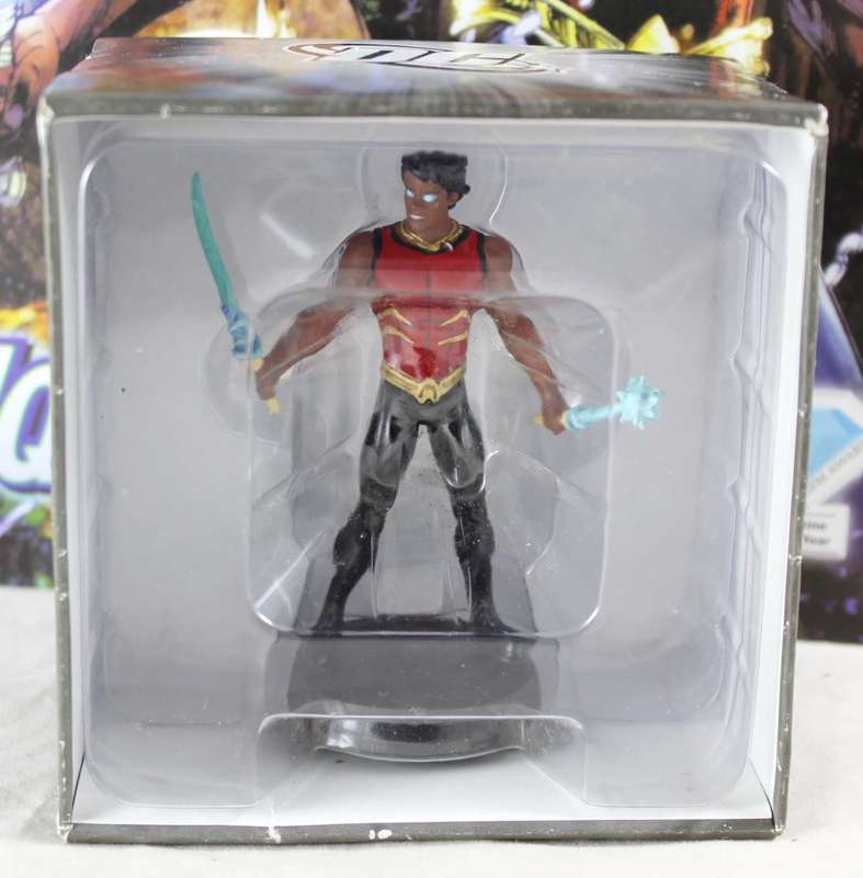 DC comics - lead, hand painted figurine with book - Aqualad #111