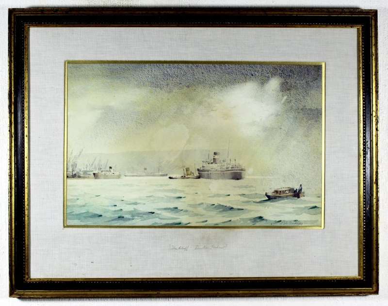Nils Andersen - The Bluff, Durban harbor - A beautiful painting!! Bid now!! *Free courier!