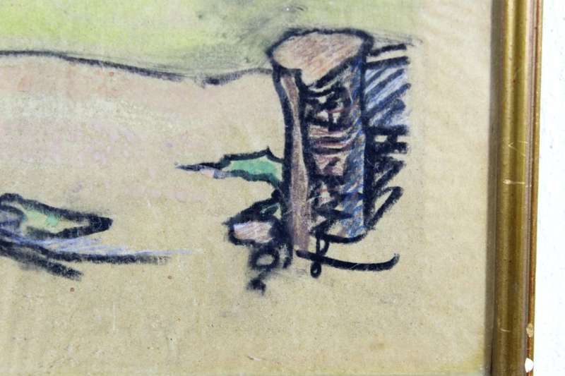 Farmhouse in the Alps - Signed with monogram