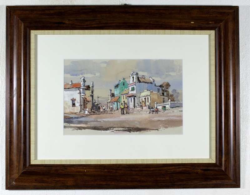 Old Cape Town street scene - Not signed, style of Boonzaaier