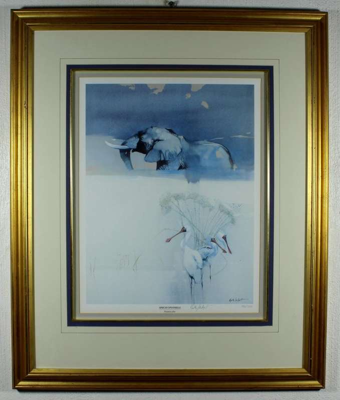 Keith Joubert - Limited edition lithoprint - African Spoonbills