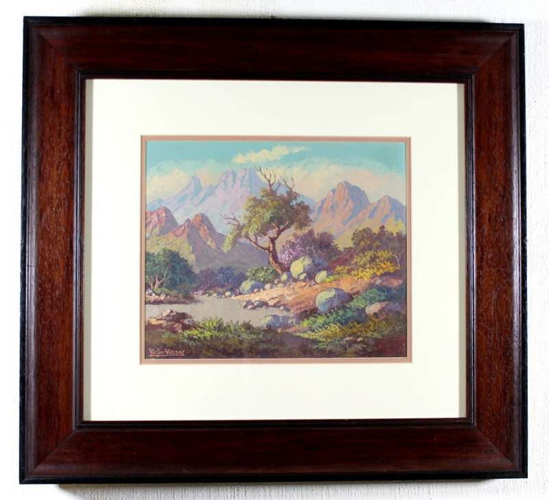 Victor Visser - Mountain scene - A stunning painting! -  Bid now!!