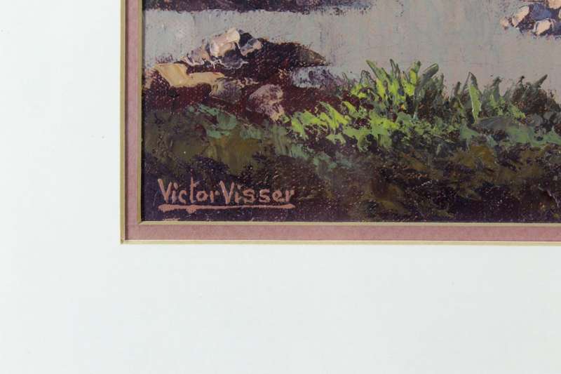Victor Visser - Mountain scene - A stunning painting! -  Bid now!!