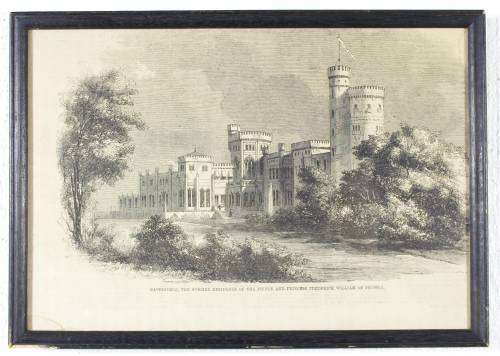 Arundel Castle and Babelsberg - Two prints