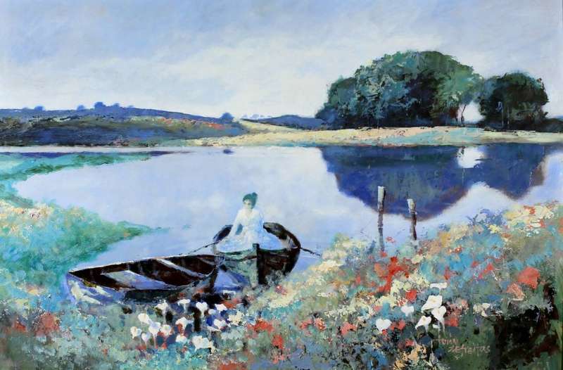 Tony de Freitas - Bride on the lake - Beautiful art!! Bid now!! *Free courier!
