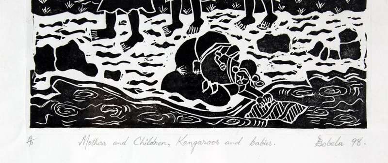 Solomon Bobela - Mothers & Children, Kangaroos & Babies - A beautiful treasure!! - Bid now!