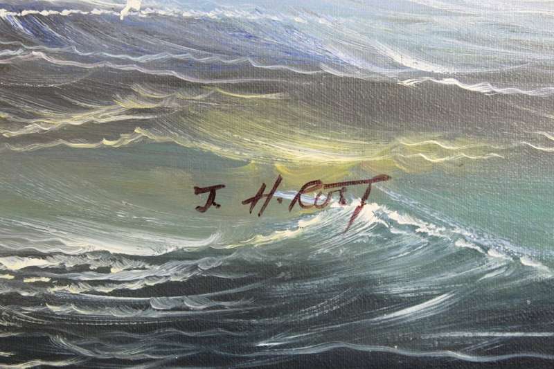 JH Rust - Battle scene at sea