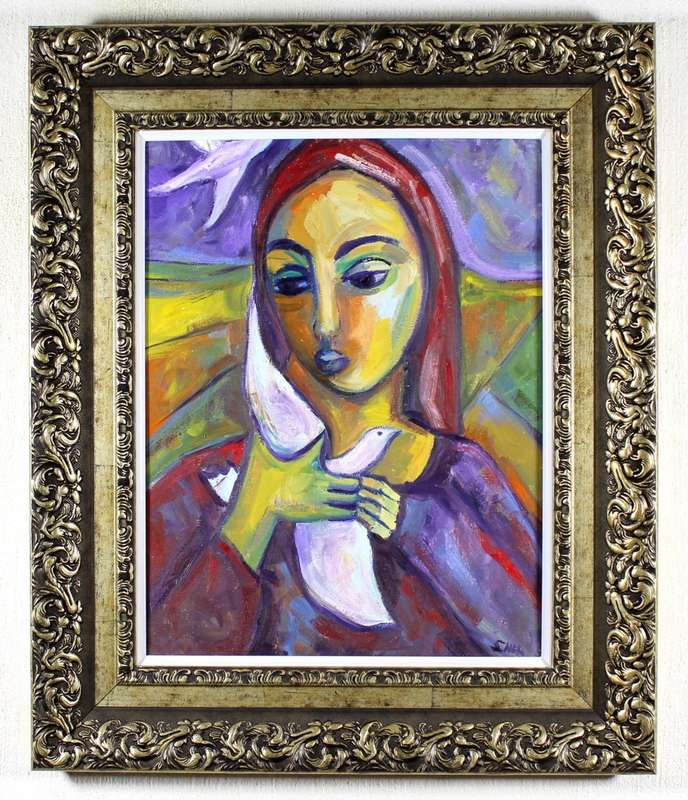 Sonja Nel - Abstract lady with dove