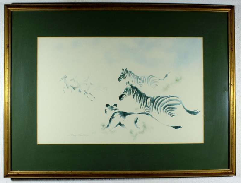 Clive Walker - The hunt - A lovely print! - Giveaway price, bid now!!
