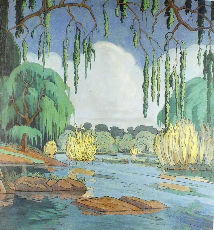 Pierneef - Station Panel - Vaal River, Parys - Iconic scene - A beautiful print!! Bid now!