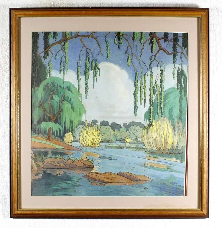 Pierneef - Station Panel - Vaal River, Parys - Iconic scene - A beautiful print!! Bid now!