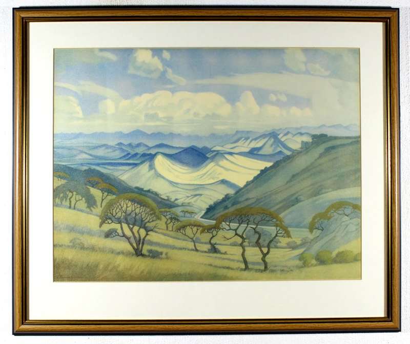 Pierneef - Valley landscape - Iconic scene - A beautiful print!! Bid now!