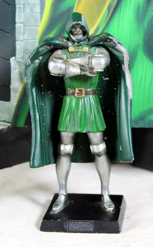 Classic Marvel collection - lead, hand painted figurine with book - Doctor Doom