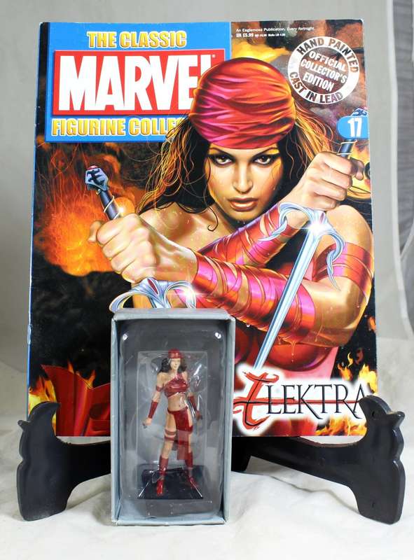 Classic Marvel collection - lead, hand painted action figure with book - Elektra