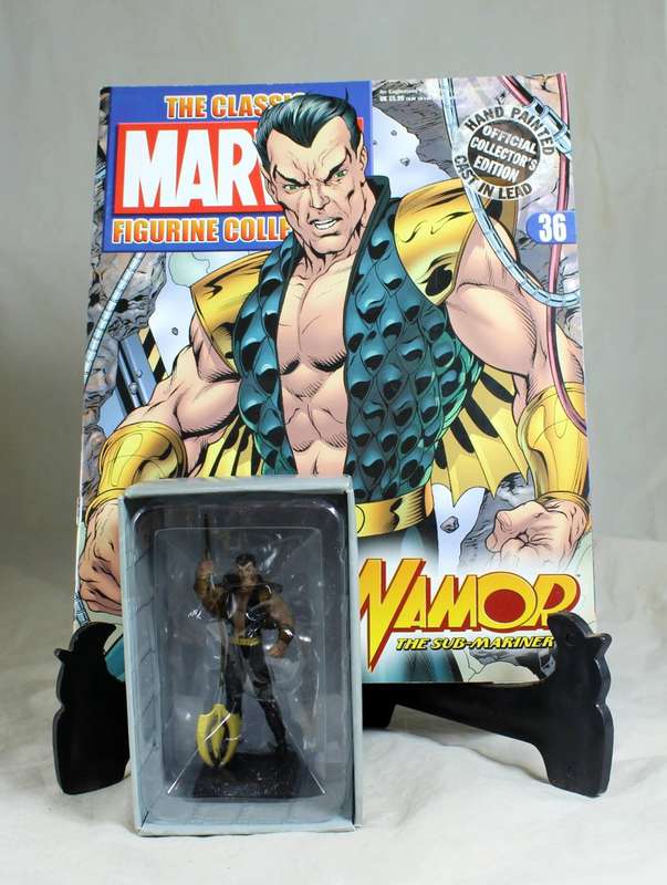Classic Marvel collection - lead, hand painted figurine with book - Namor
