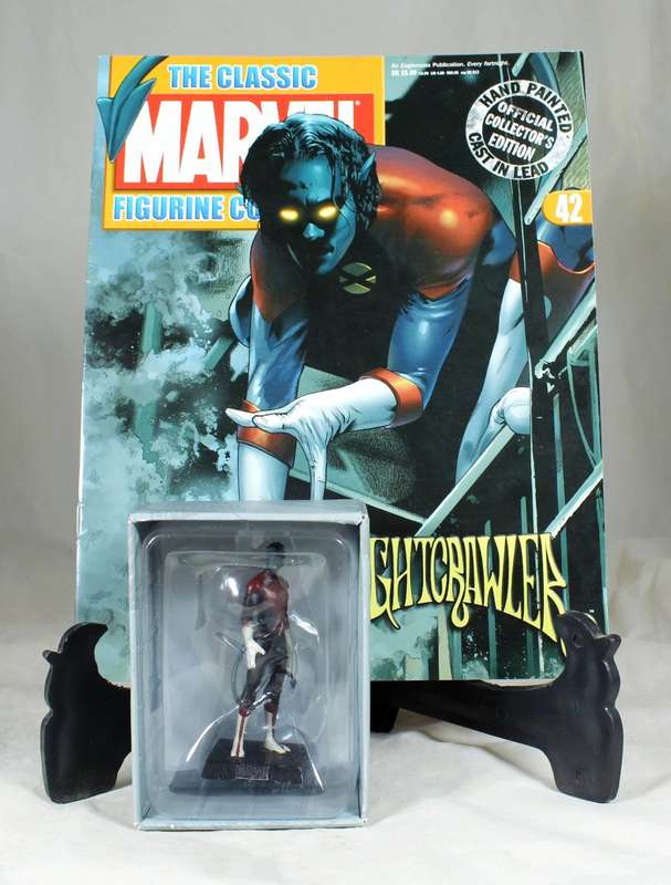 Classic Marvel collection - lead, hand painted figurine with book - Nightcrawler