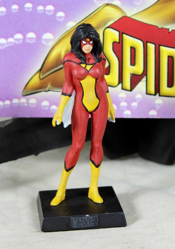 Classic Marvel collection - lead, hand painted figurine with book - Spider Woman