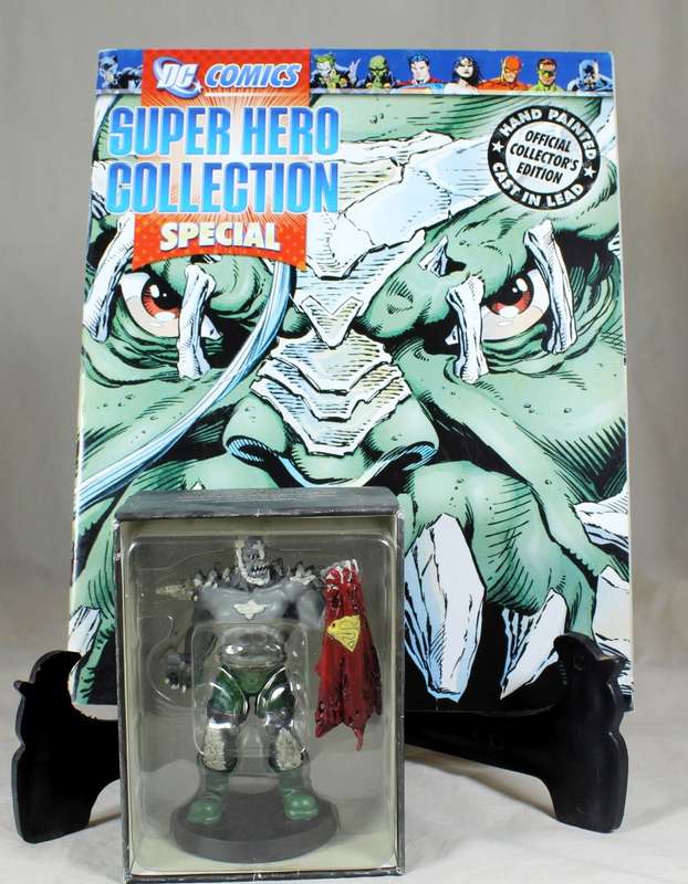 DC comics super hero collection special -lead, hand painted figurine with book - Doomsday #124