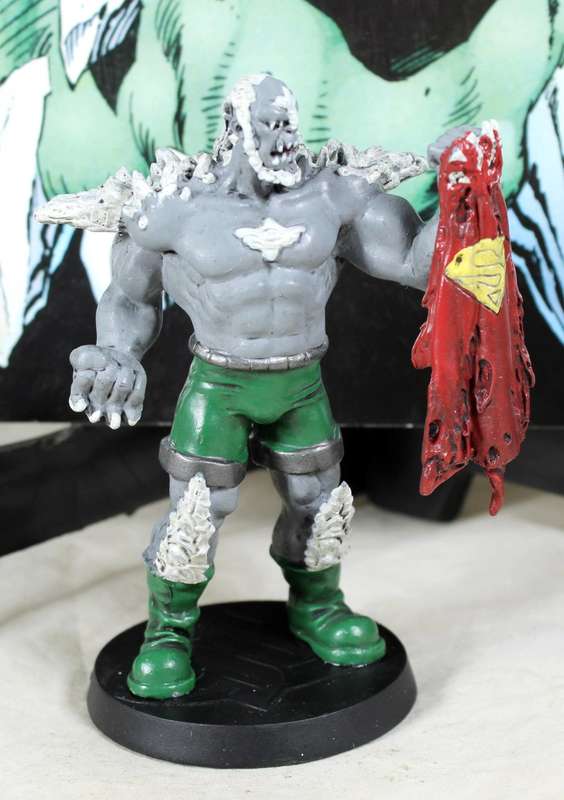 DC comics super hero collection special -lead, hand painted figurine with book - Doomsday #124