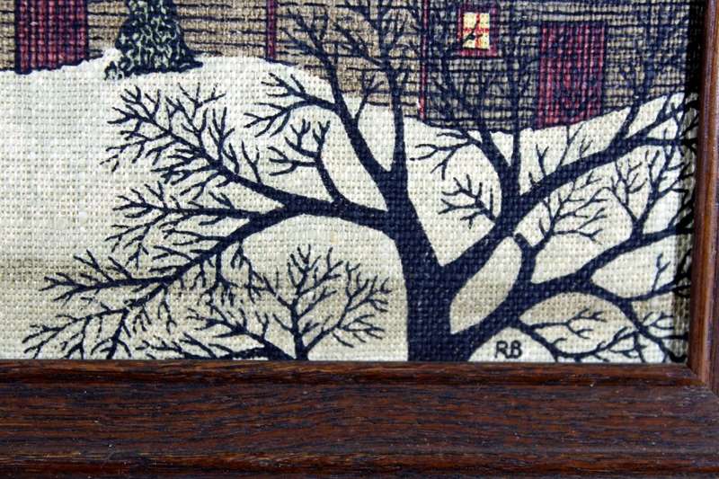 R Batchelder - Village snow scene