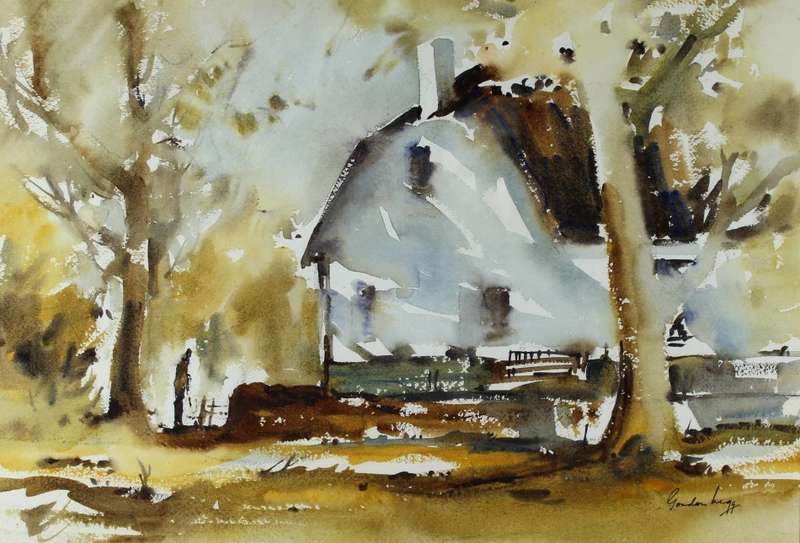 Gordon Legg - Farm house amongst the trees
