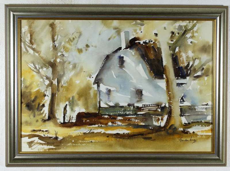 Gordon Legg - Farm house amongst the trees