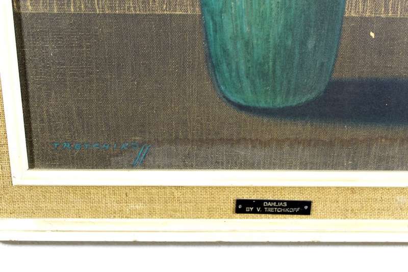 V Tretchikoff - Dahlias - Lovely art!! Bid now!!