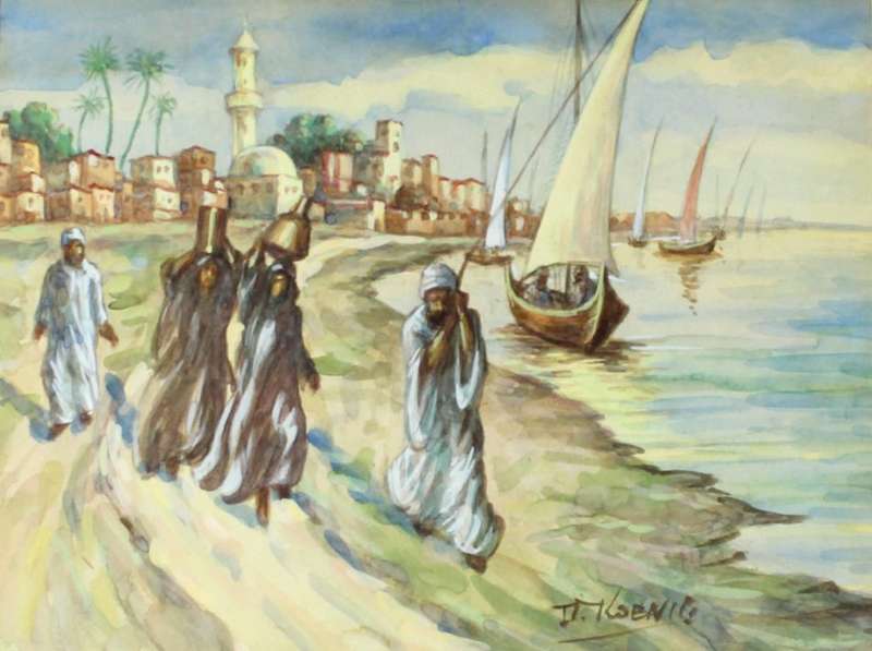 Denzo Koenig - Morrocco harbor scene