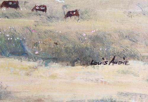 Louis Audie - Herder with cattle in a landscape