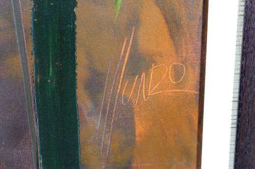 Munro - Red & orange tulip with green leaf to the right - Beautiful!! Bid now!!