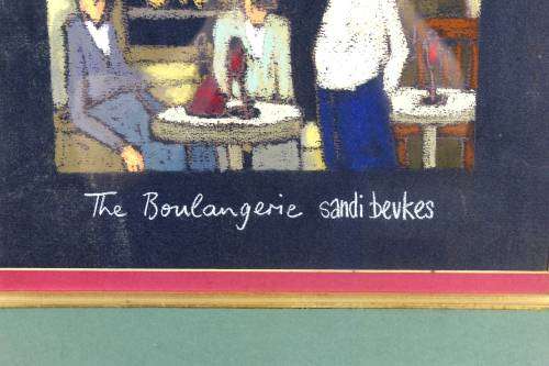 Sandi Beukes - The Boulangerie - A beautiful pastel! Bid now! *Free courier!
