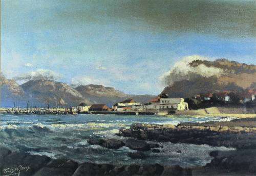 Tinus de Jongh - Seascape village