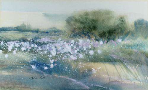 Peter Hall - Flowers in a landscape