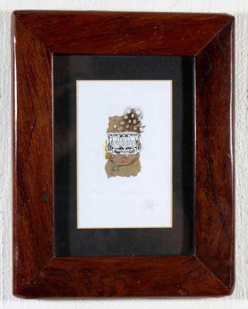 Three Bishoff mixed media miniature works