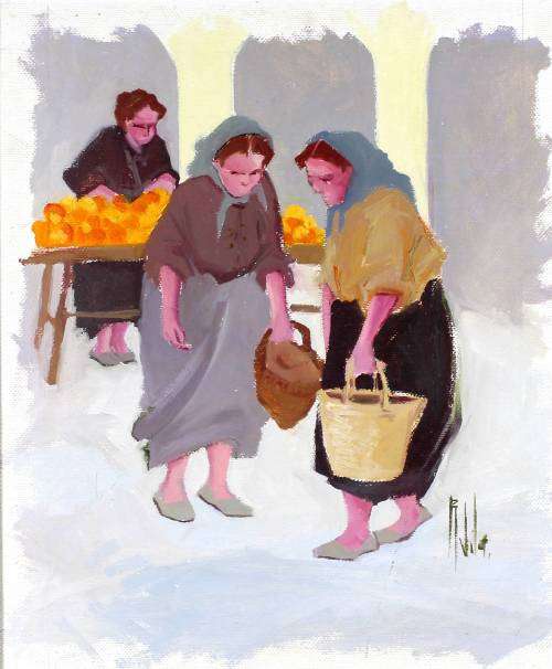 R Jiles - Ladies at the market