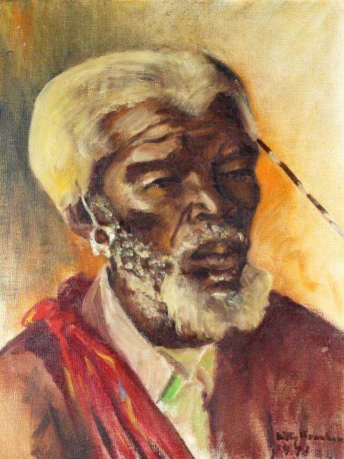 L Franken - Portrait of an old man