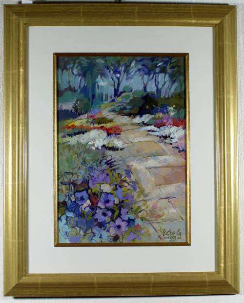 Esbe Grabie - Footpath with flowers