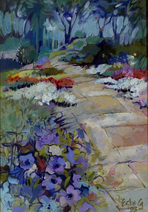 Esbe Grabie - Footpath with flowers
