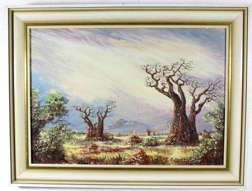 F Potgieter - Baobab trees in a landscape