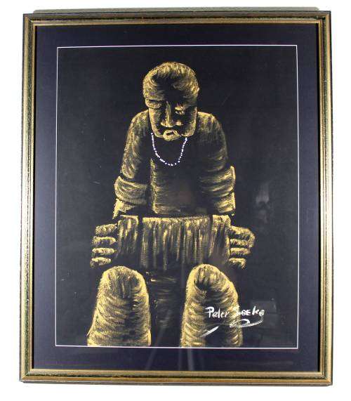 Peter Sibeko - Man playing a concertina