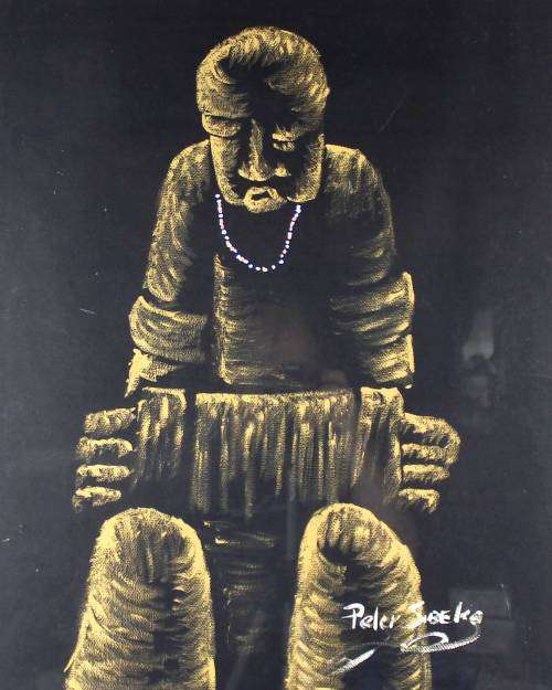 Peter Sibeko - Man playing a concertina