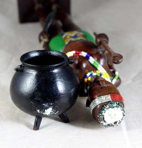 HR Mbhele Carving - Traditional Woman - Carrying Pot