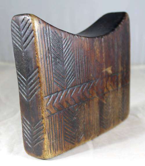 African Wooden Headrest