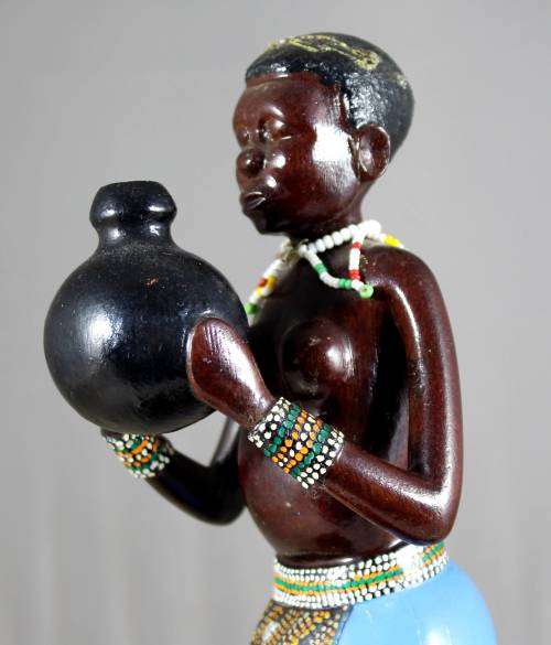 HR Mbhele - Woman Kneeling With Container