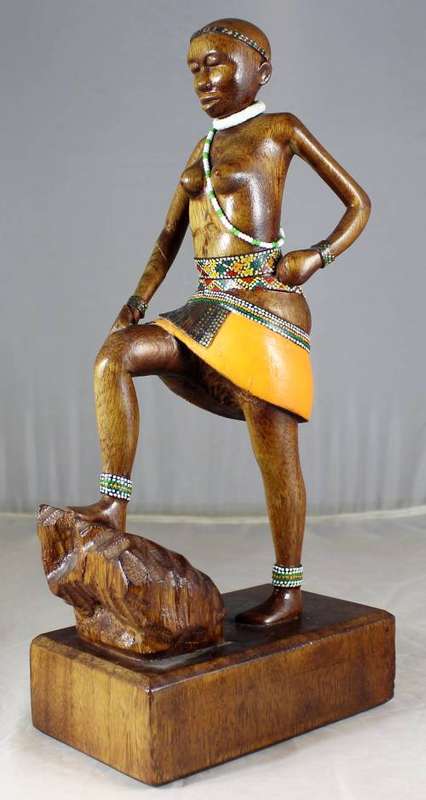 HR Mbhele - Woman With Foot on Rock