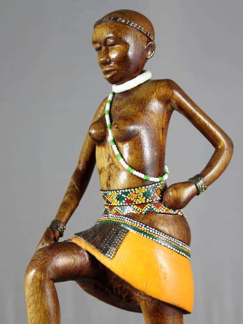 HR Mbhele - Woman With Foot on Rock