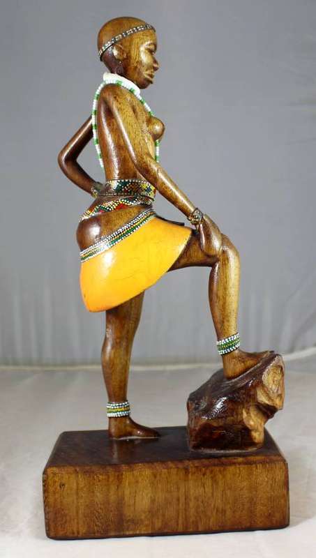 HR Mbhele - Woman With Foot on Rock