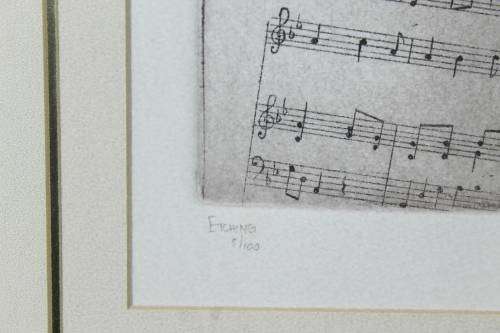 Anine Barnard - La Revue Rose - A beautiful limited edition etching! Bid now!