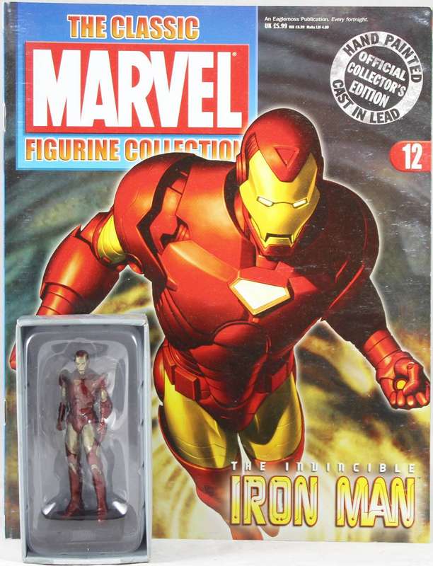 Marvel figurine collection - lead, hand painted figurine and book - Iron Man